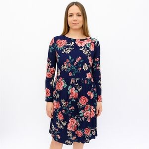 Women's Boutique Floral Cottagecore Long Sleeve Dress Size XL